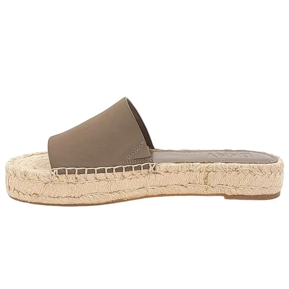 DKNY Women Camillo Espadrille Platform Slide Sandals Size US 11M Birch Grey